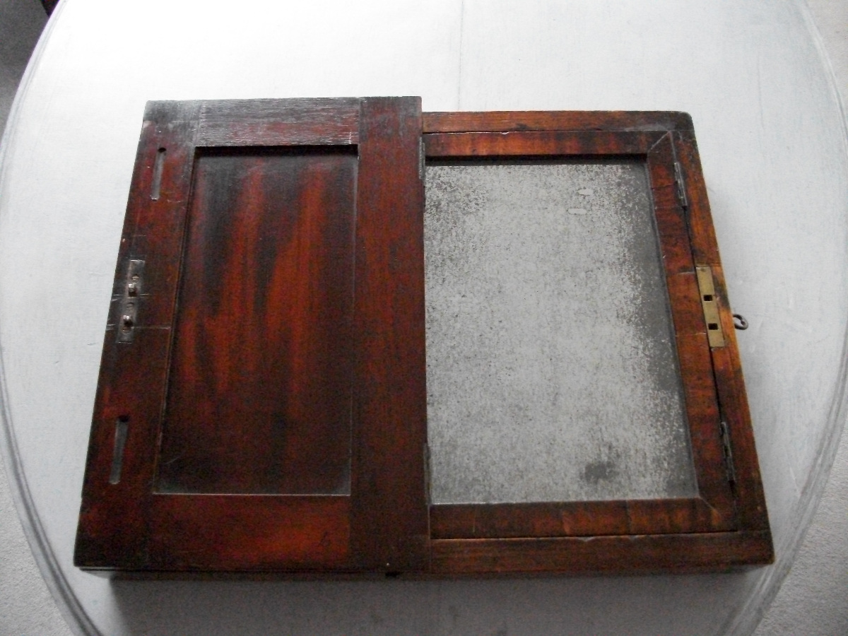 Georgian Mahogany Campaign Box Mirror